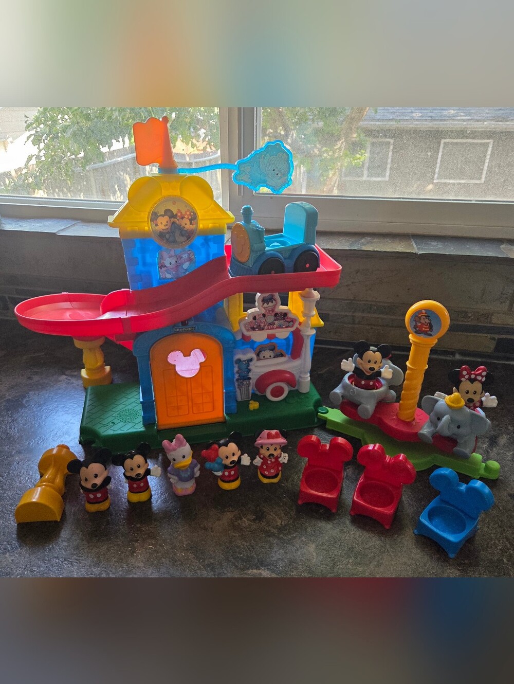 Little People Magical Day At Disney Mickey & Minnie Mouse - Dumbo Swings &Extras